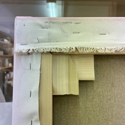 Se1 Picture Frames have stretched hundreds of canvases. We always stretch onto custom made slotted stretchers to ensure correct tension